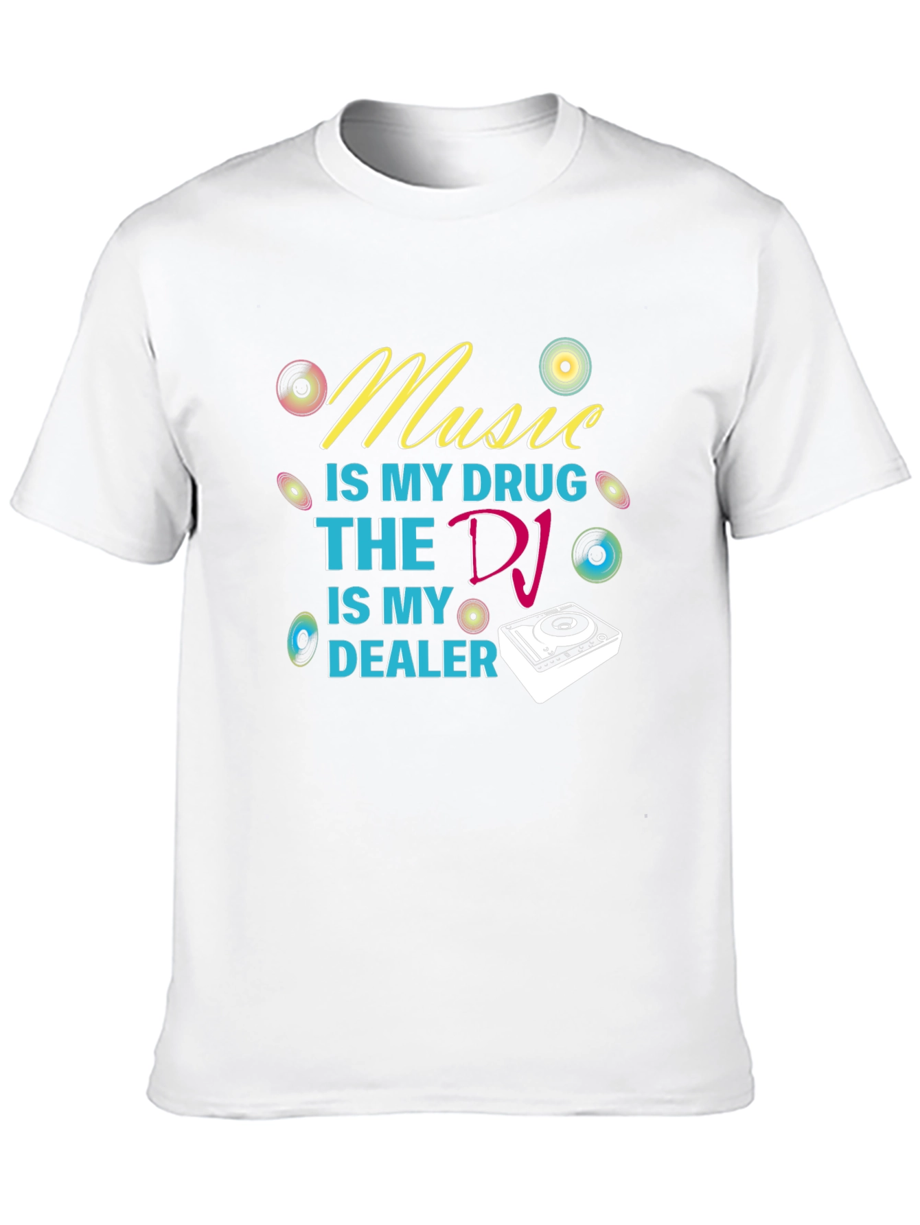 Music is My Drug DJ Dealer Graphic T-Shirt