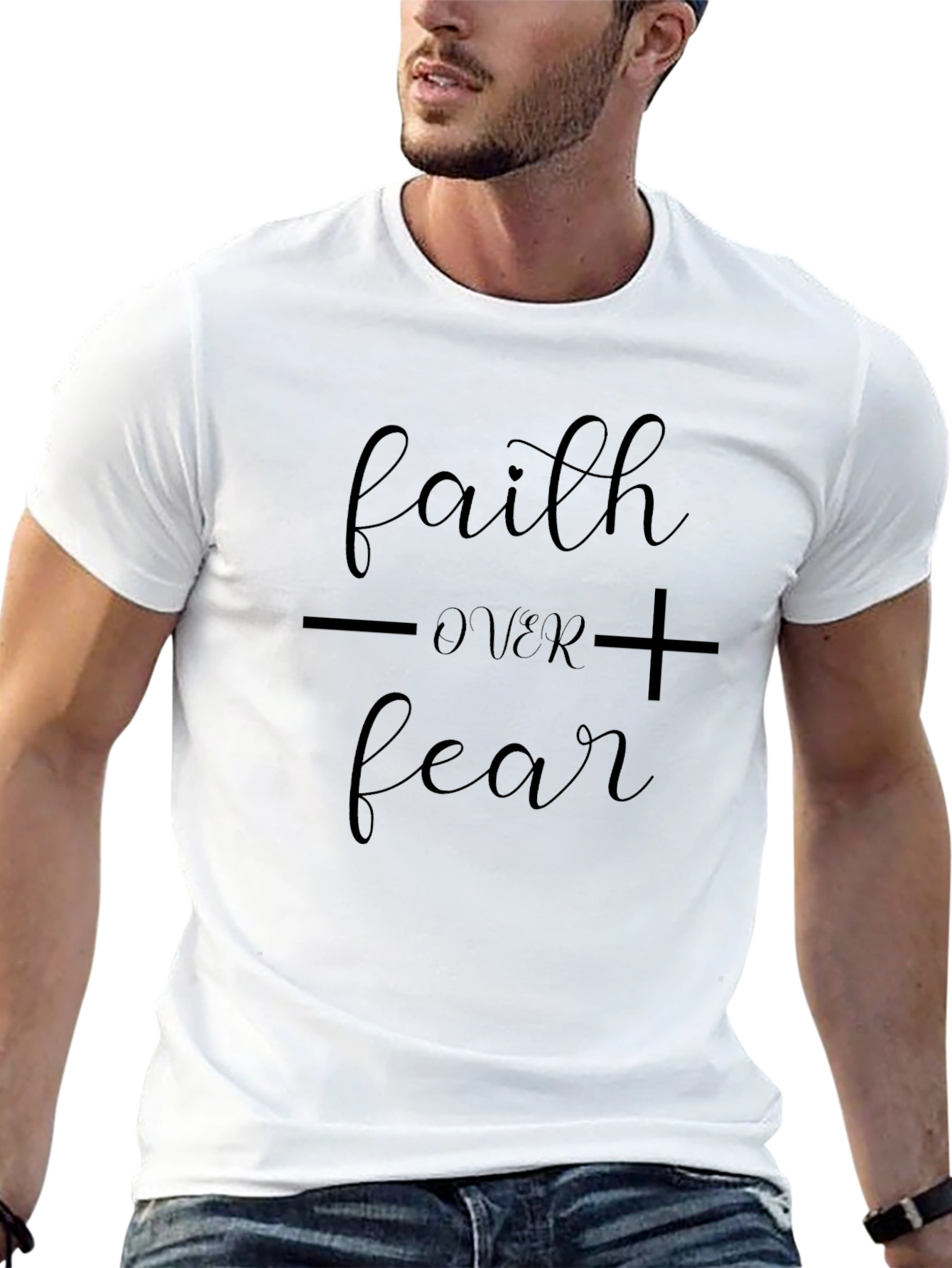 Faith Over Fear Black Graphic Tee