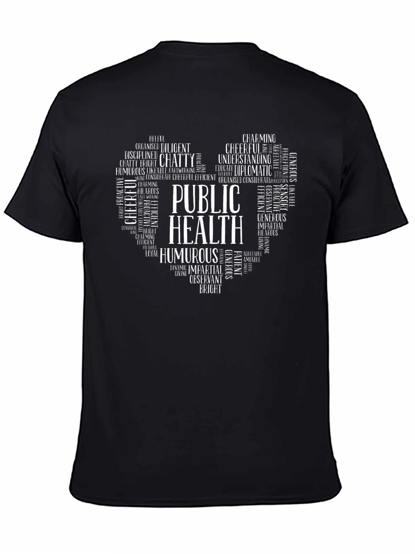 Public Health Word Art Heart T-Shirt