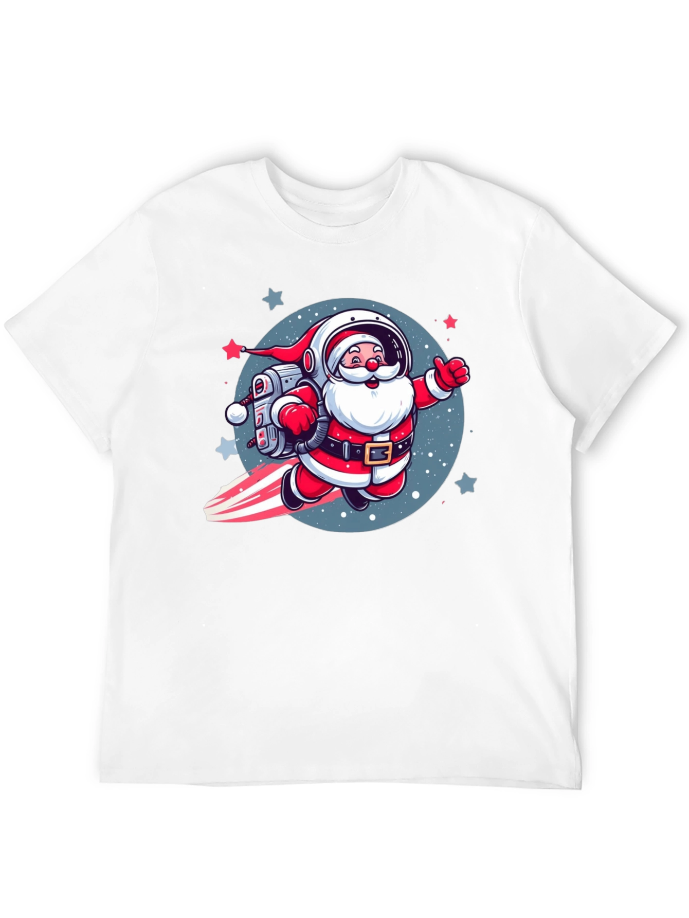 Astronaut Santa T-Shirt - Holiday Space Adventure