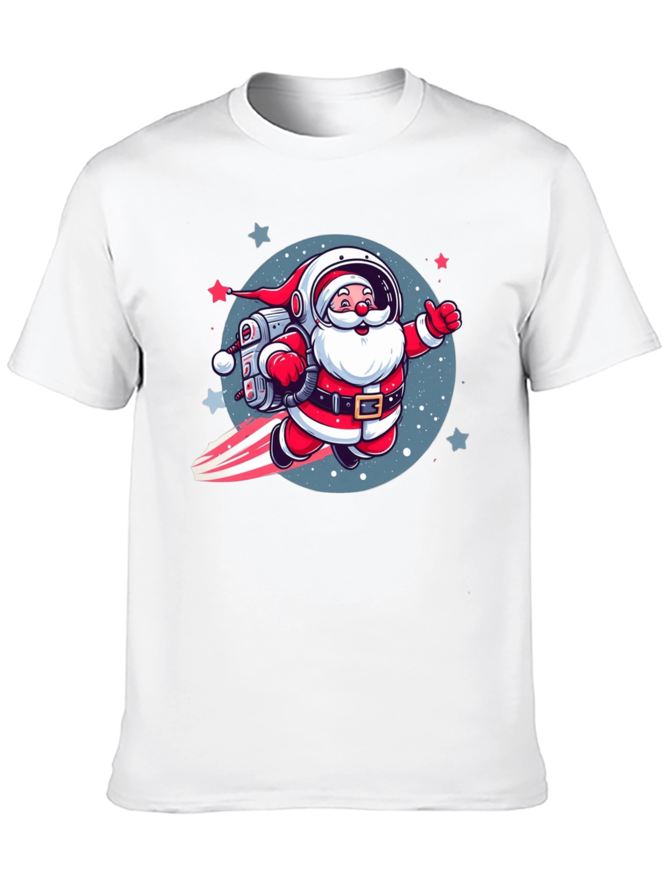 Astronaut Santa T-Shirt - Holiday Space Adventure