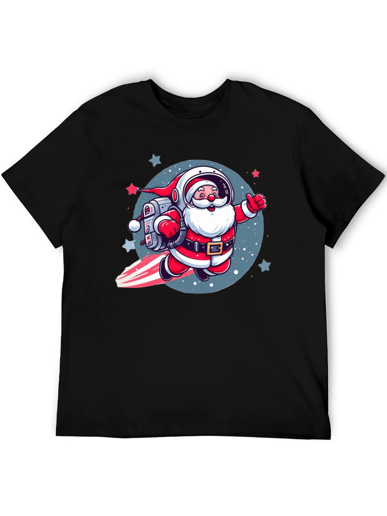 Astronaut Santa T-Shirt - Holiday Space Adventure