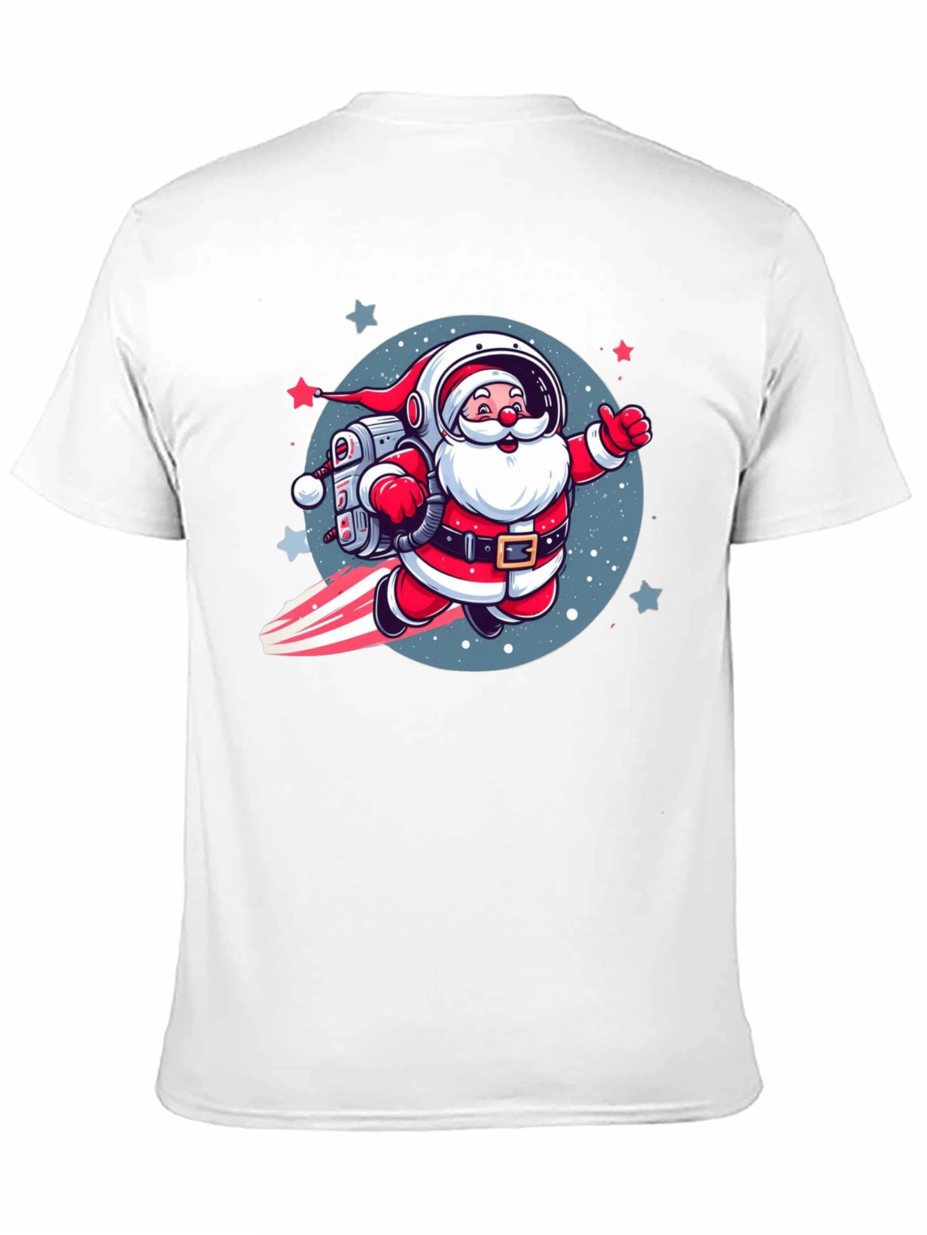 Astronaut Santa T-Shirt - Holiday Space Adventure