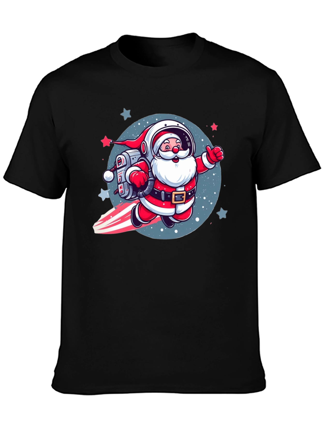 Astronaut Santa T-Shirt - Holiday Space Adventure