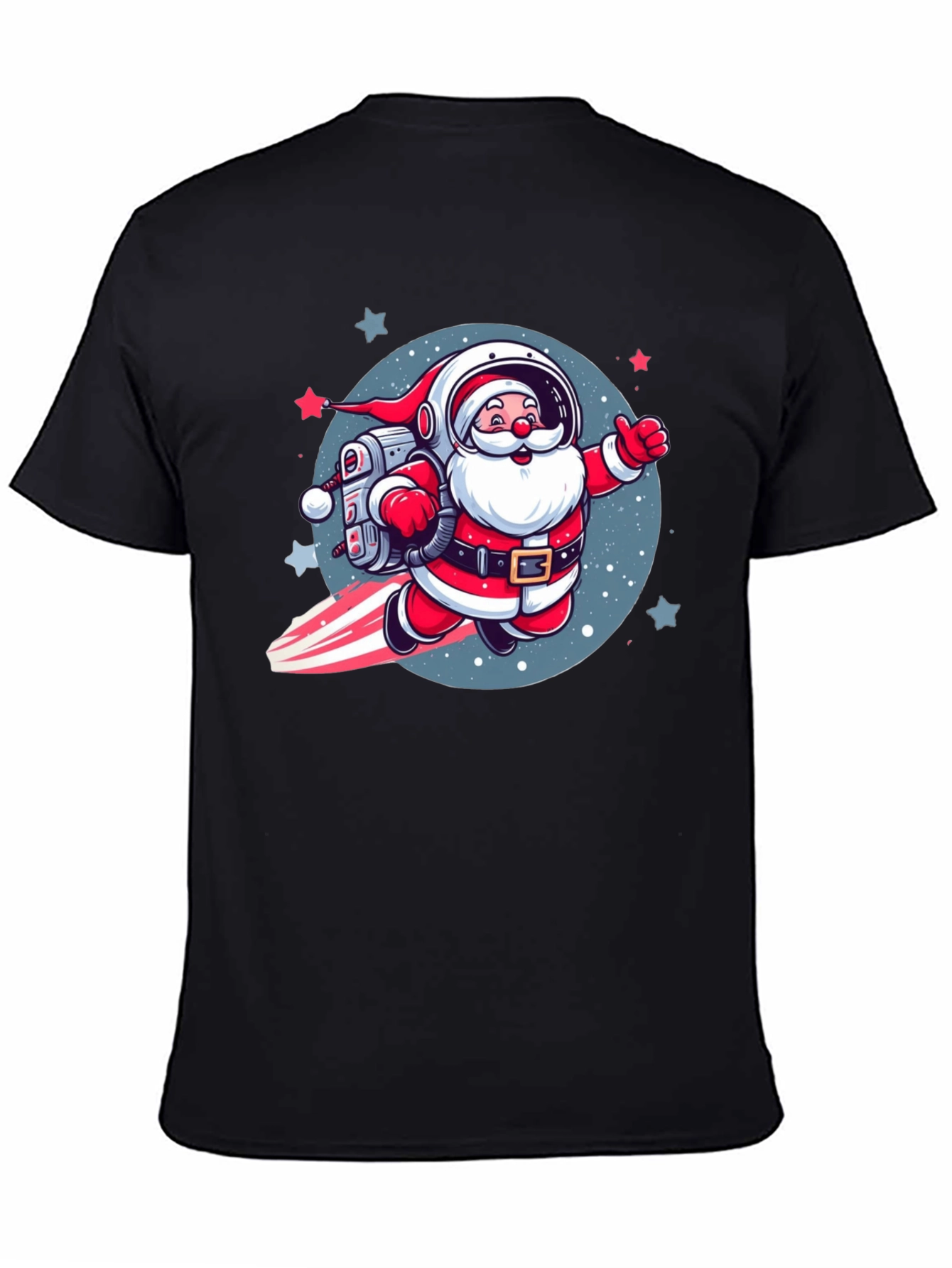 Astronaut Santa T-Shirt - Holiday Space Adventure