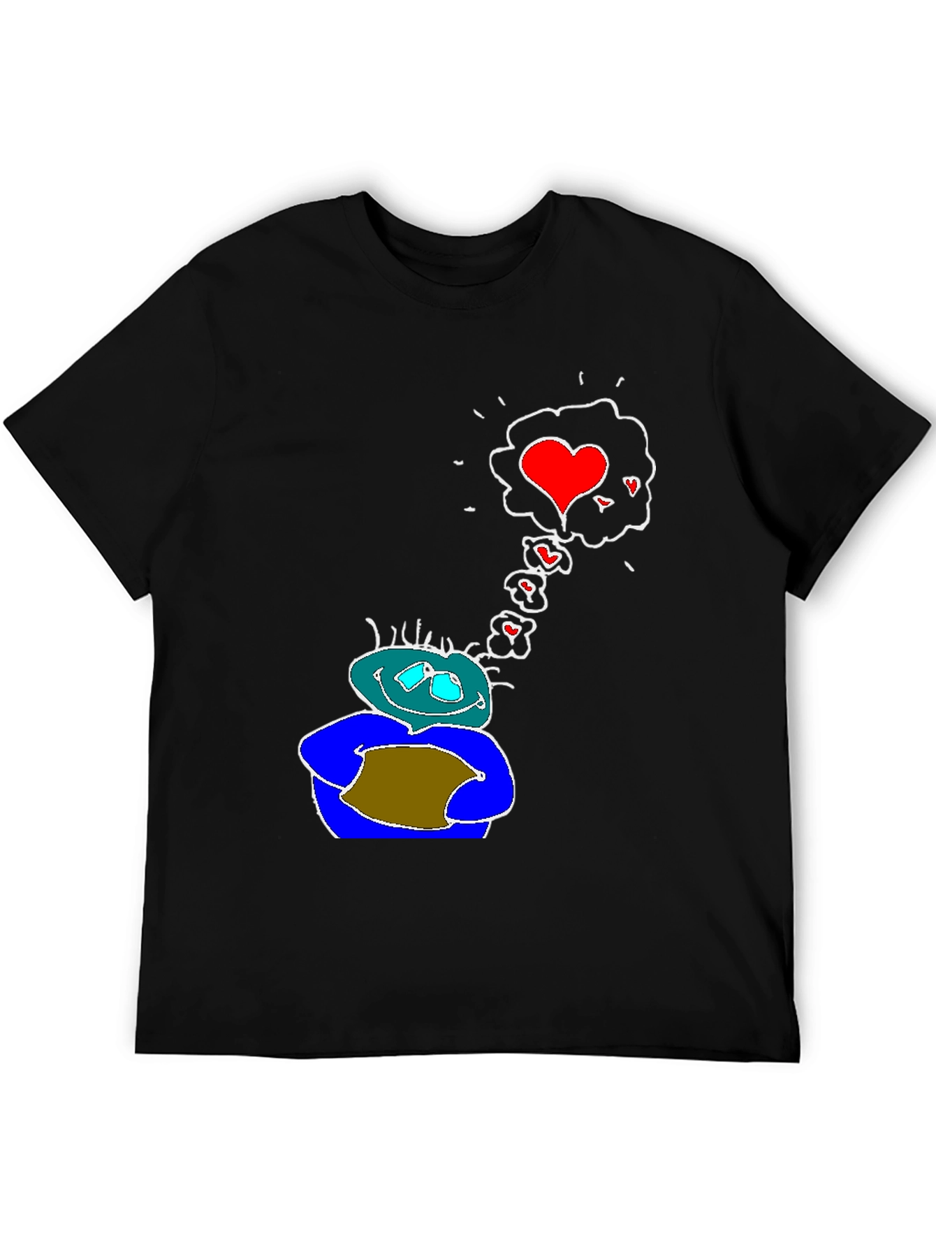 Love Vision Tee: Black Graphic T-Shirt