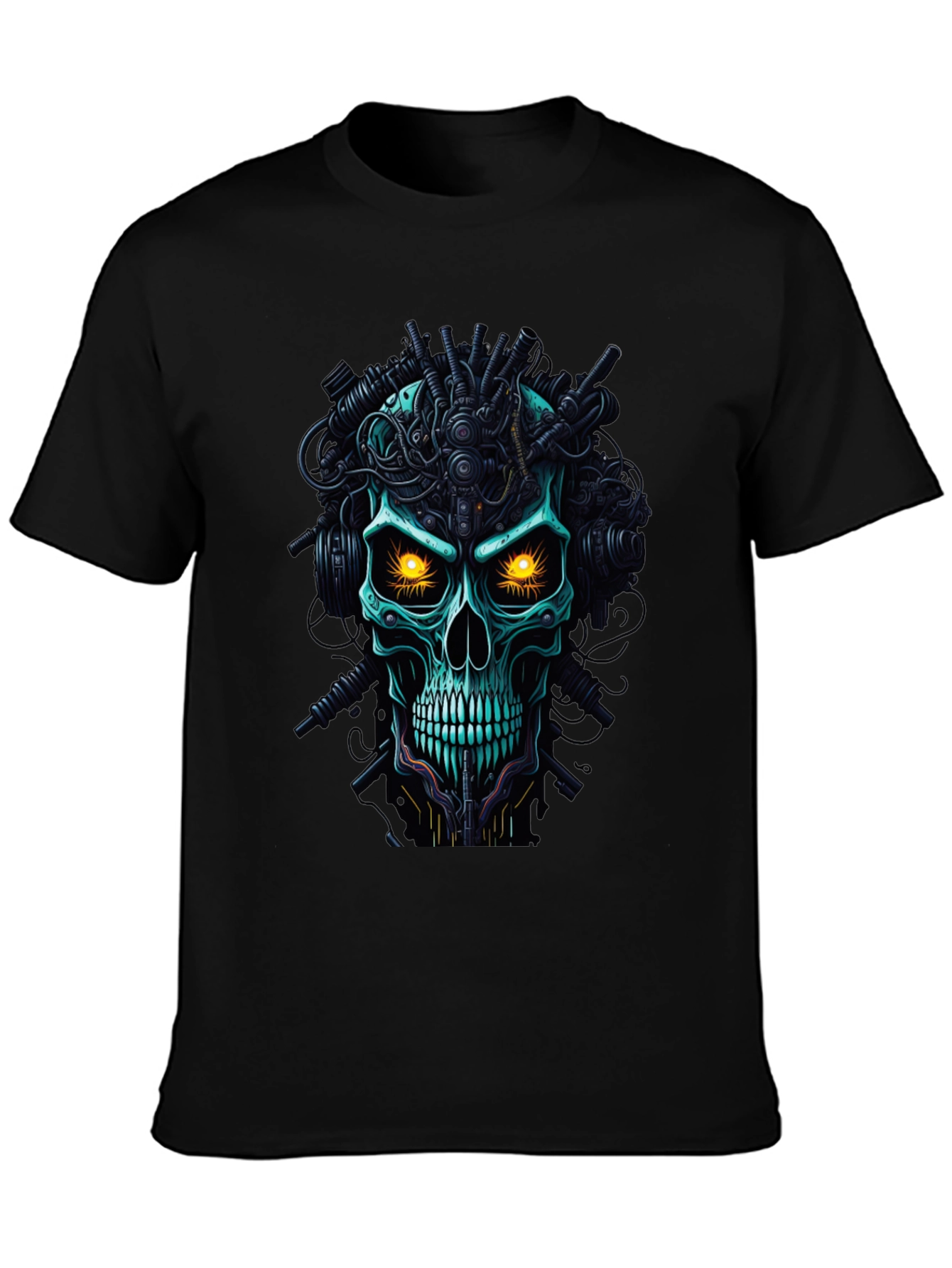 Cyberpunk Skull T-Shirt - Mens Graphic Tee