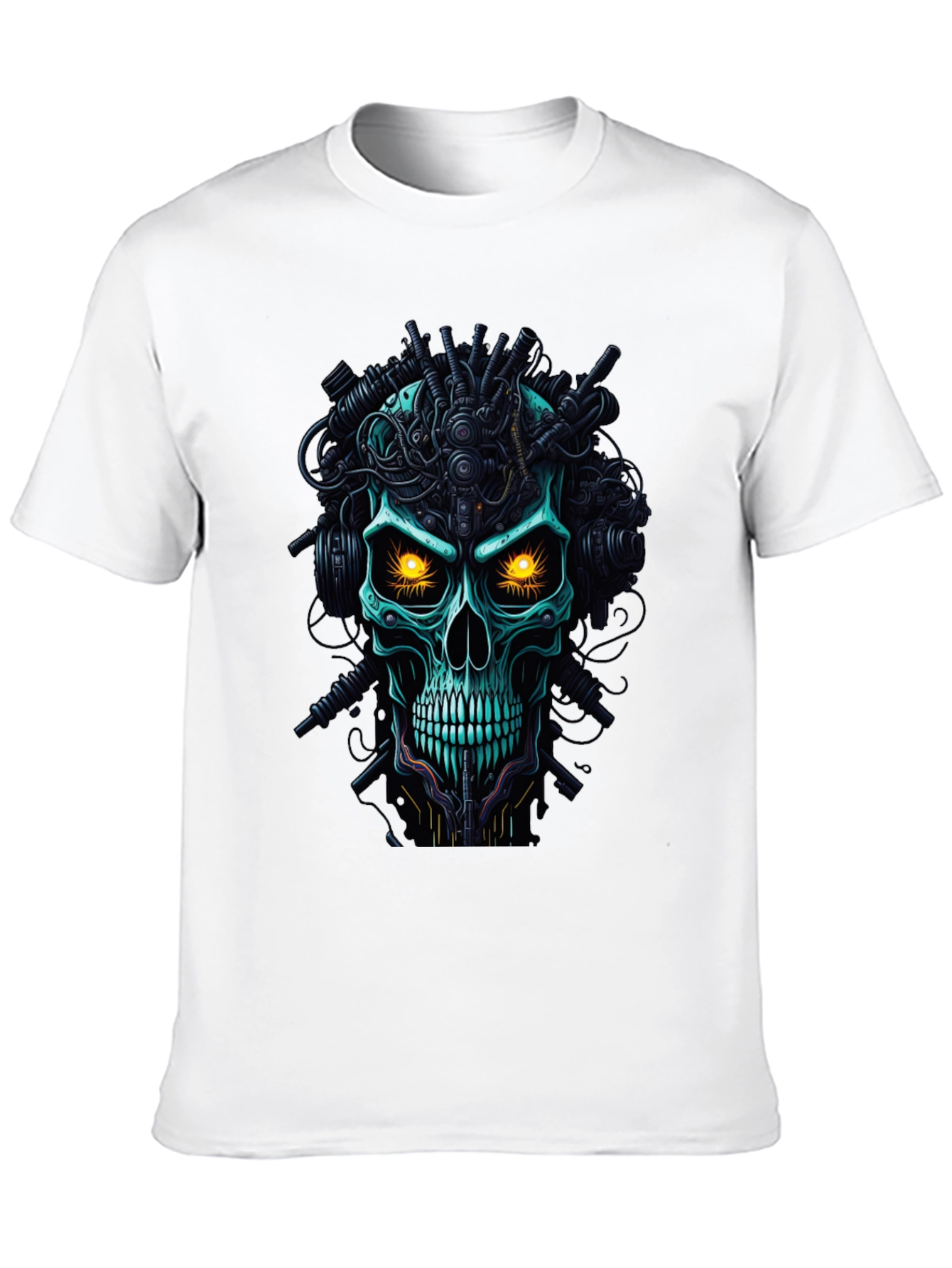 Cyberpunk Skull T-Shirt - Mens Graphic Tee