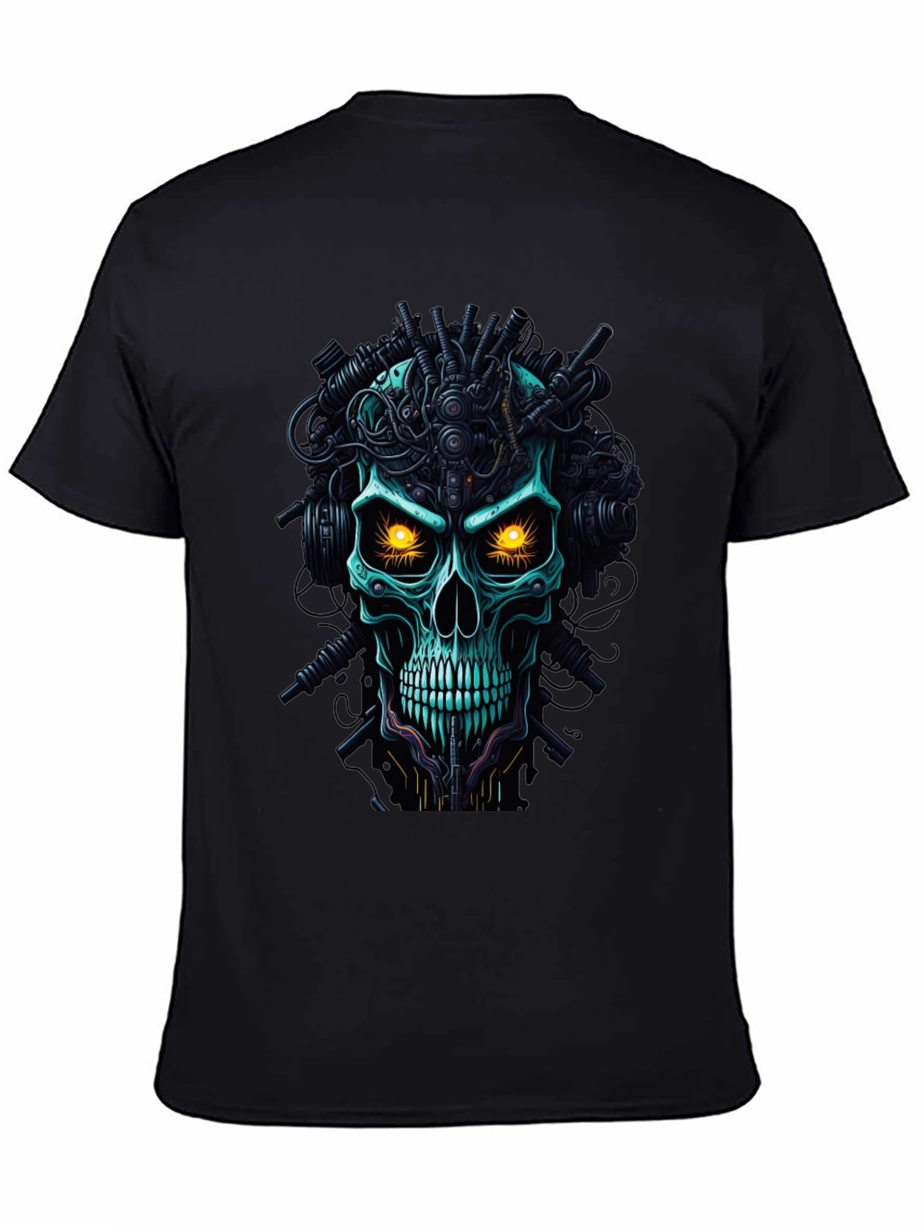 Cyberpunk Skull T-Shirt - Mens Graphic Tee