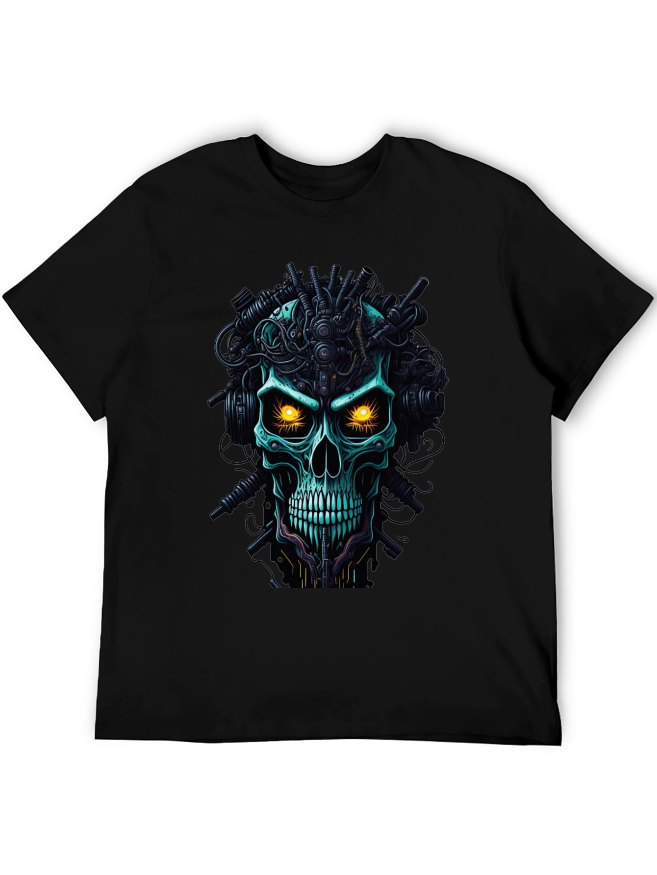 Cyberpunk Skull T-Shirt - Mens Graphic Tee