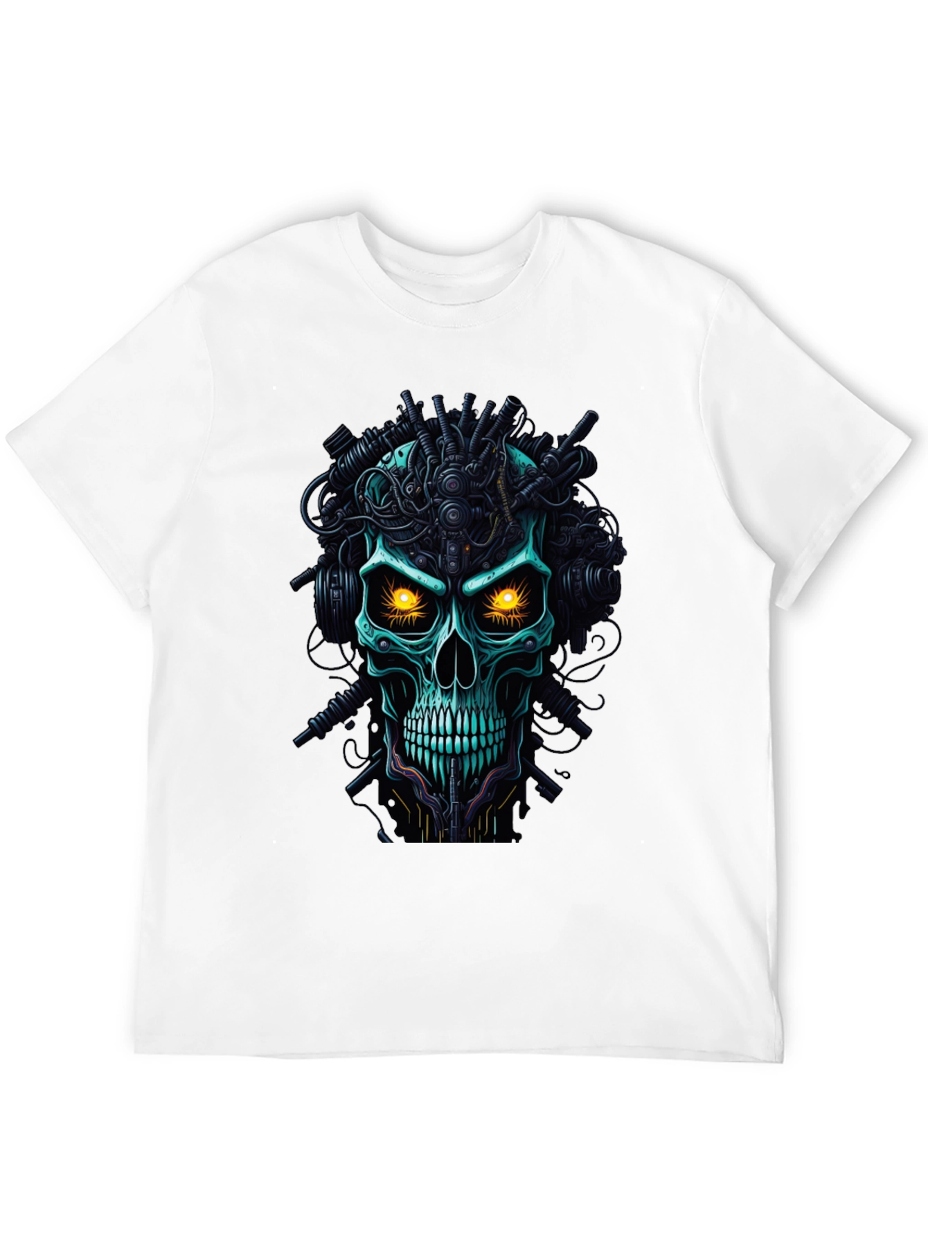 Cyberpunk Skull T-Shirt - Mens Graphic Tee