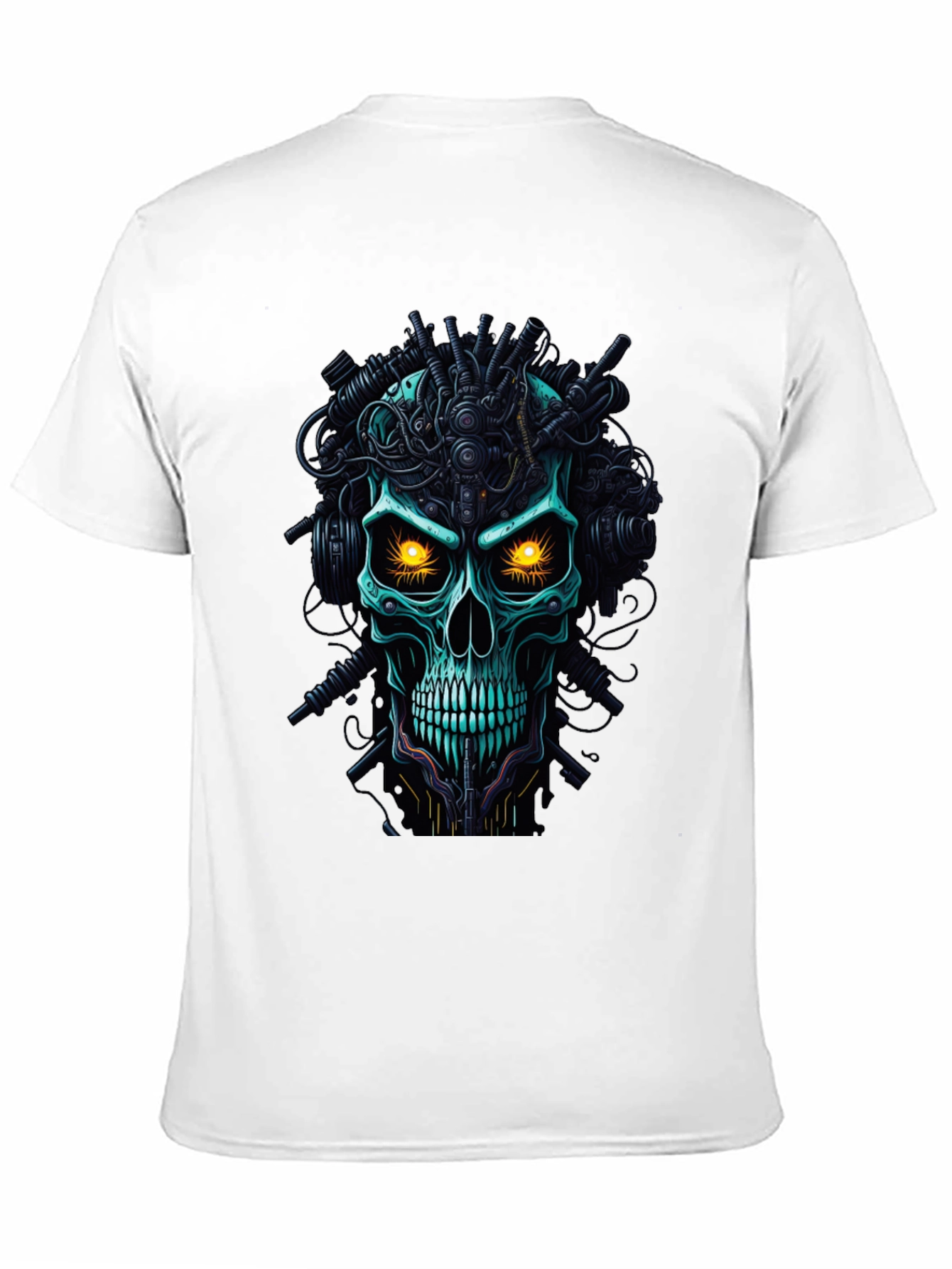 Cyberpunk Skull T-Shirt - Mens Graphic Tee