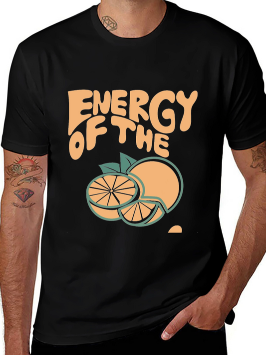 Energy of the Orange Graphic Tee - Black