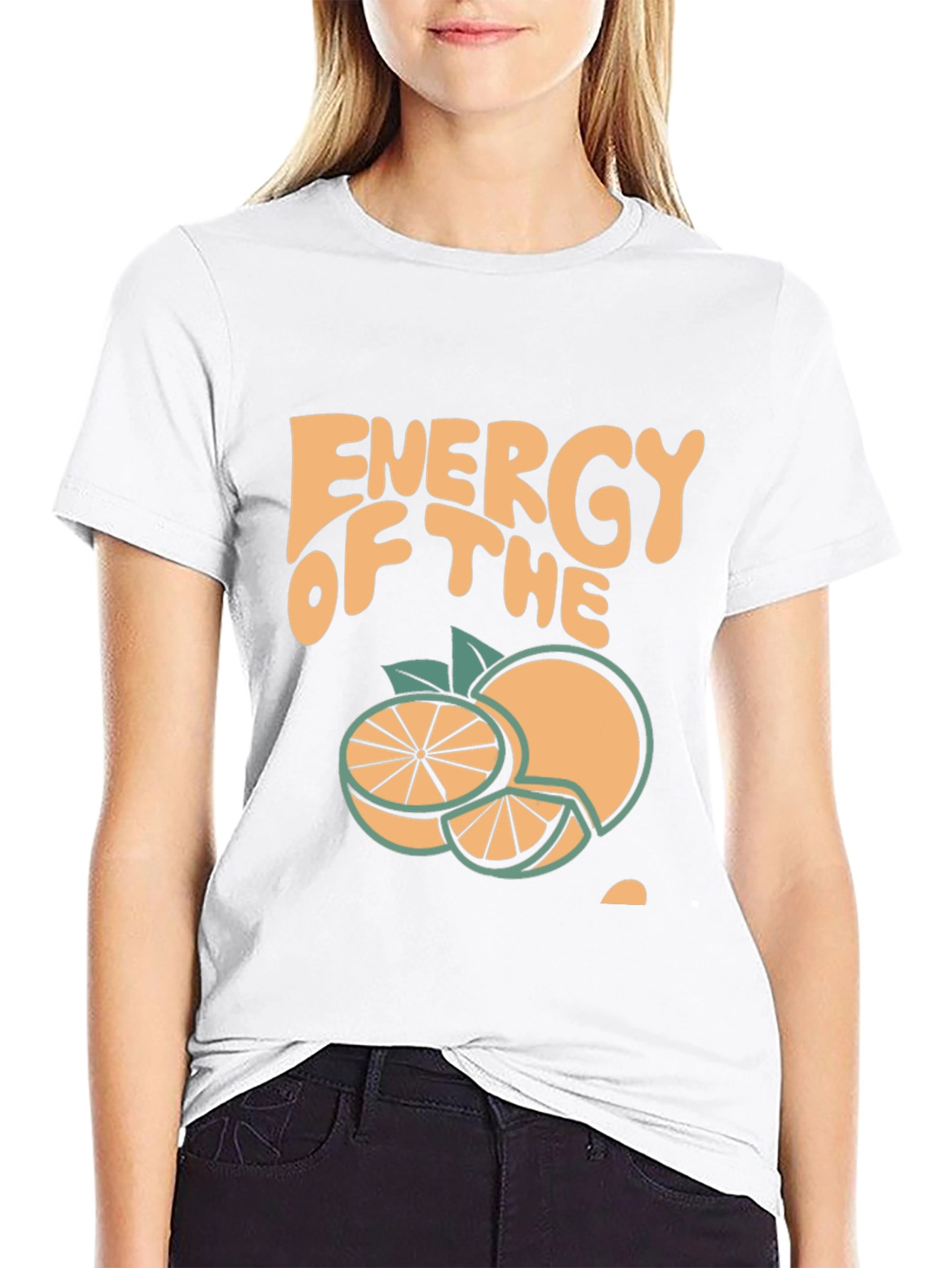 Energy of the Orange Graphic Tee - Black