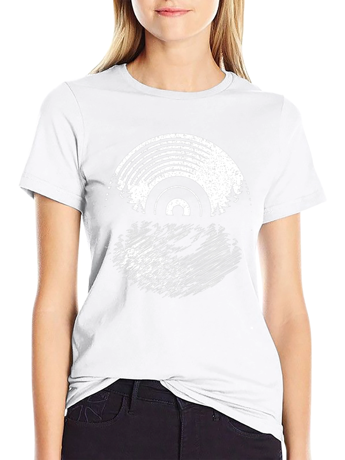 Vinyl Record & Trees Graphic T-Shirt