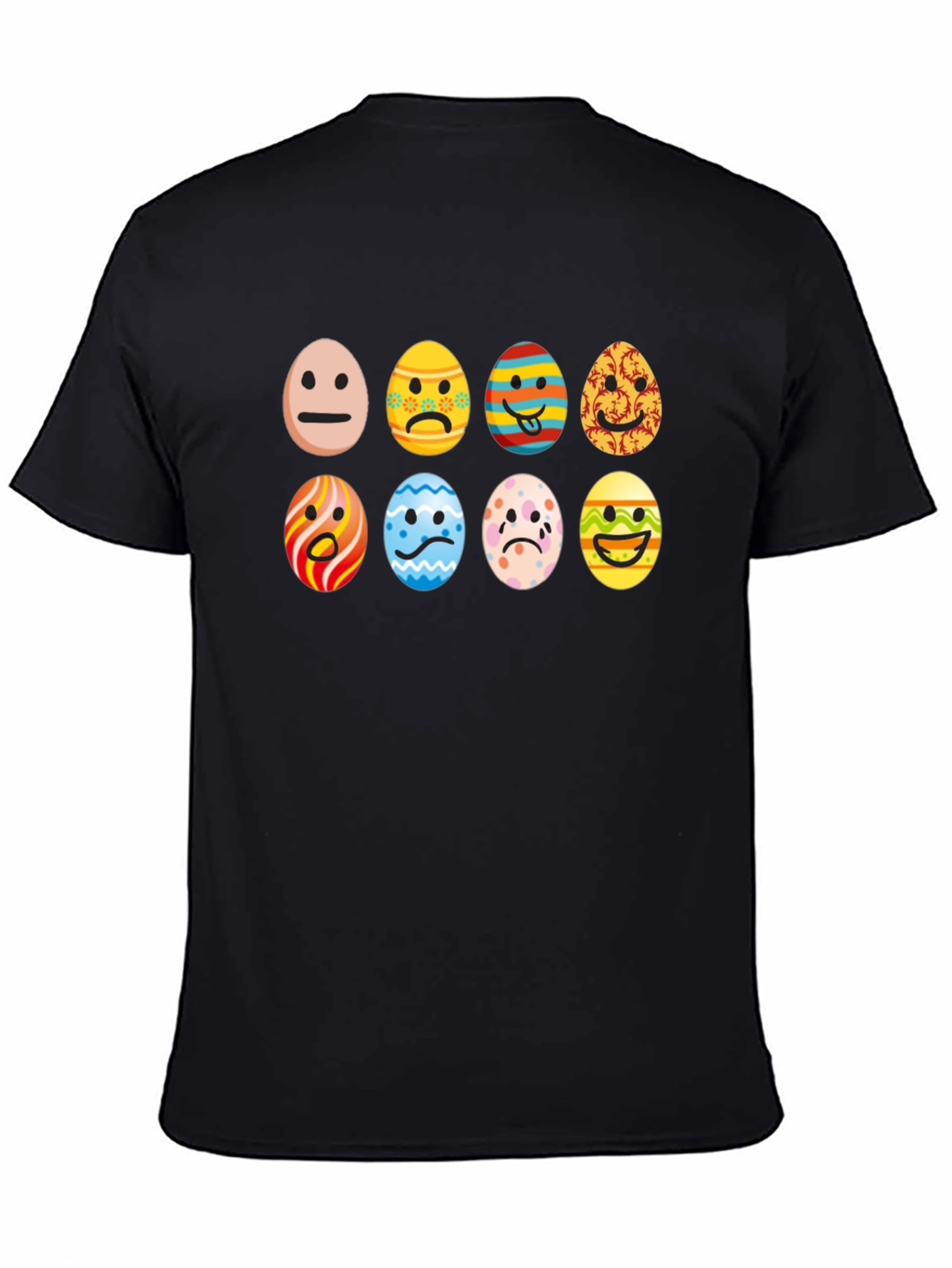 Easter Emoji Egg Black T-Shirt