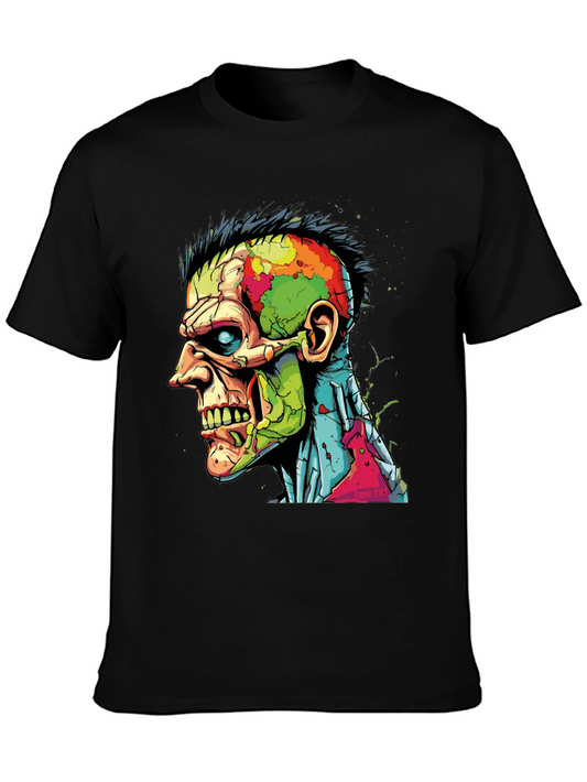 Zombie Head Graphic T-Shirt - Unique Horror Style