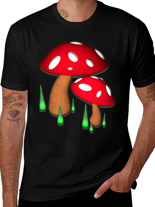 Funky Mushroom Graphic T-Shirt - Unique Design