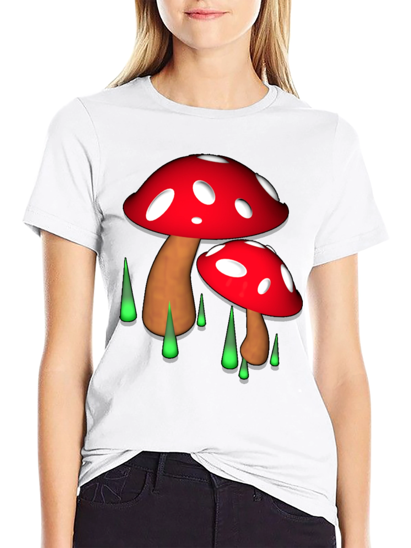 Funky Mushroom Graphic T-Shirt - Unique Design