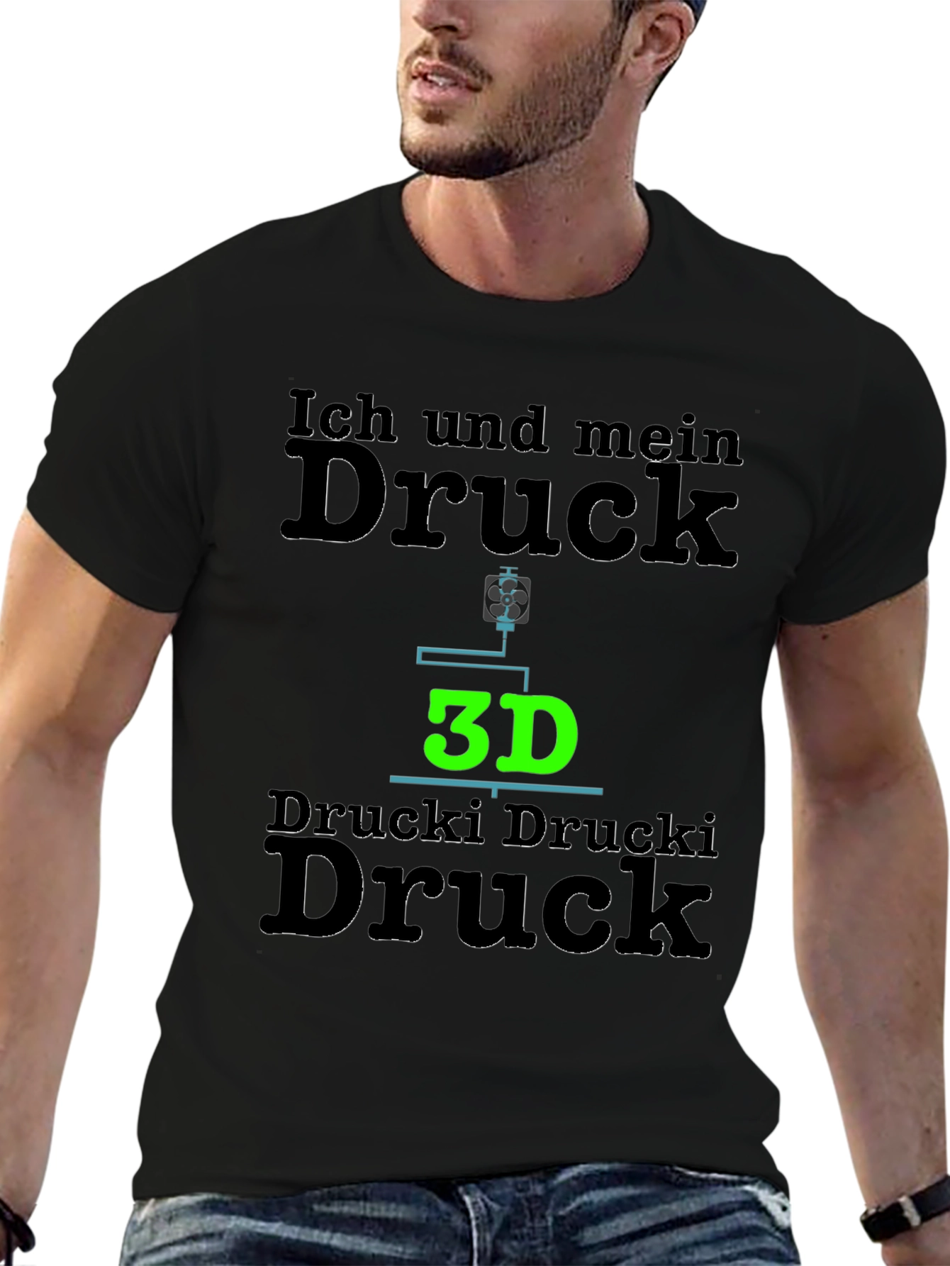 Ich Und Mein Druck T-Shirt 3D Printing Tee