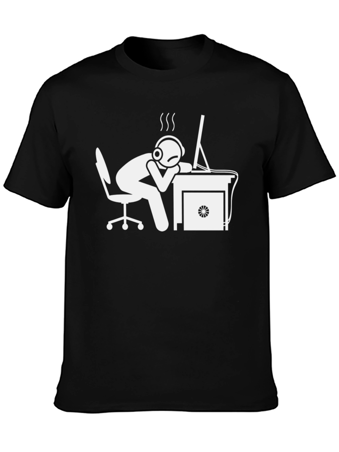 Funny Gamer Overworked T-Shirt - Black