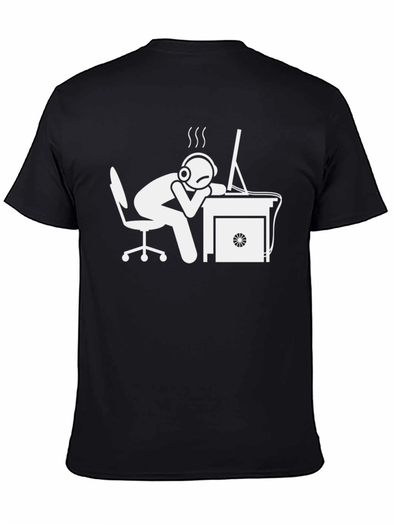 Funny Gamer Overworked T-Shirt - Black