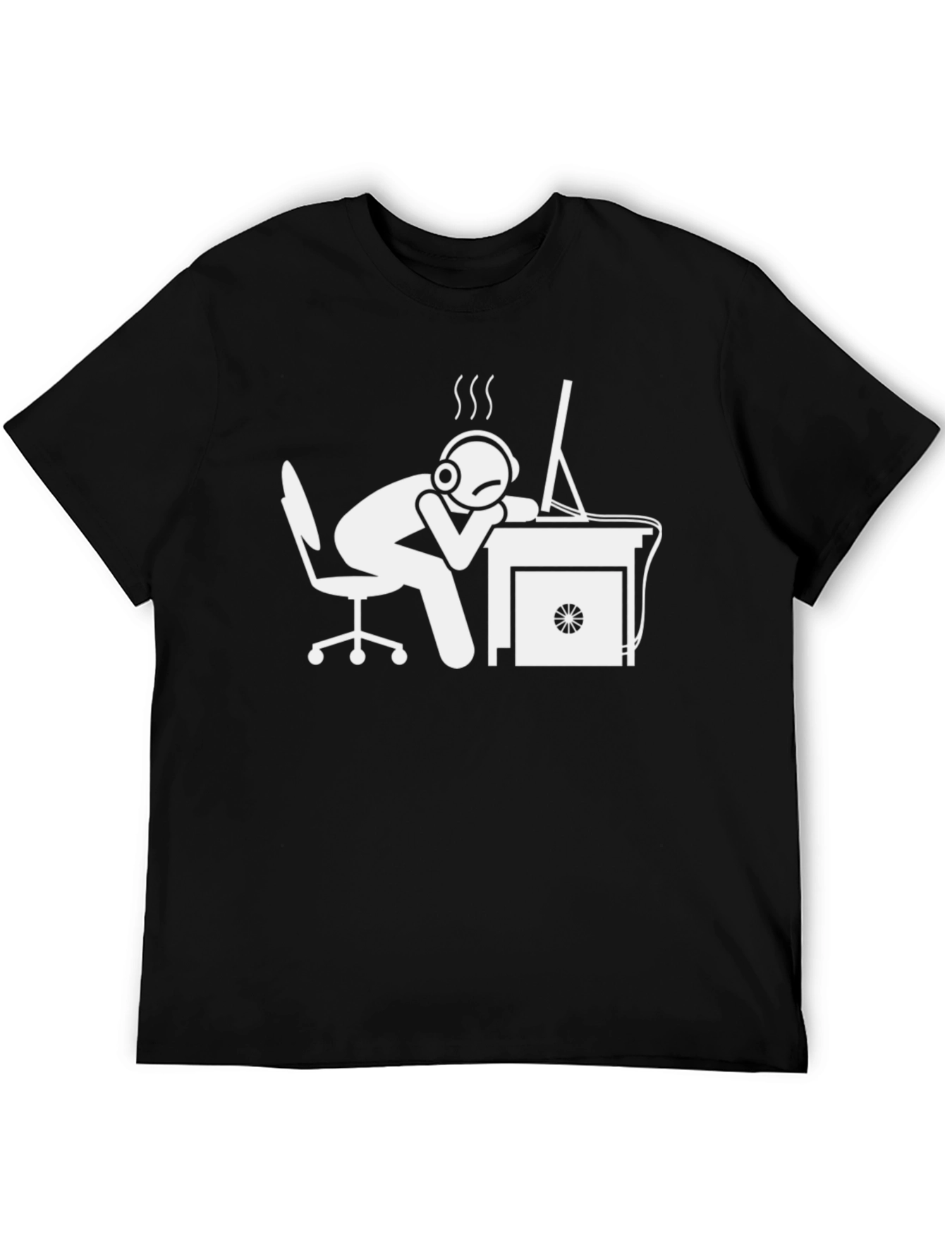 Funny Gamer Overworked T-Shirt - Black
