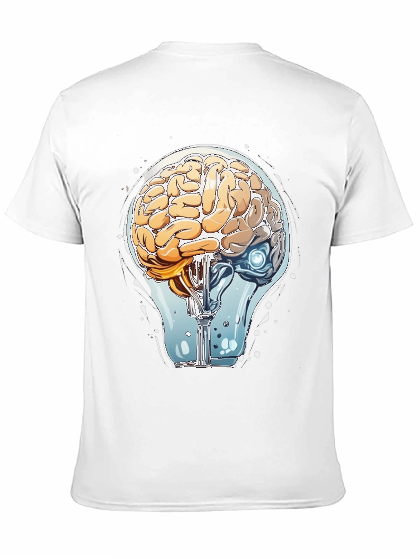 Brain Light Bulb Graphic Tee - Think Different
