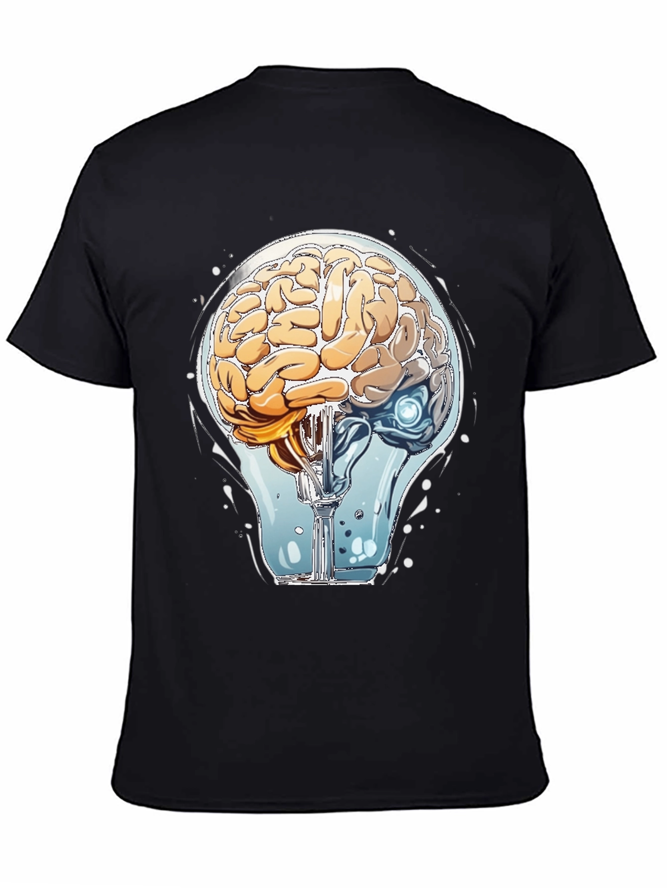 Brain Light Bulb Graphic Tee - Think Different