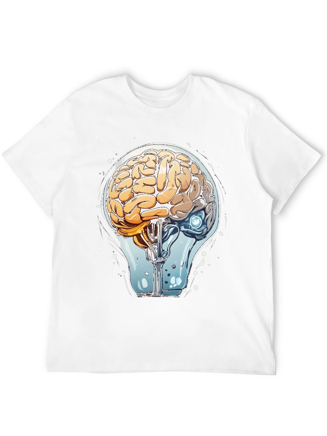 Brain Light Bulb Graphic Tee - Think Different