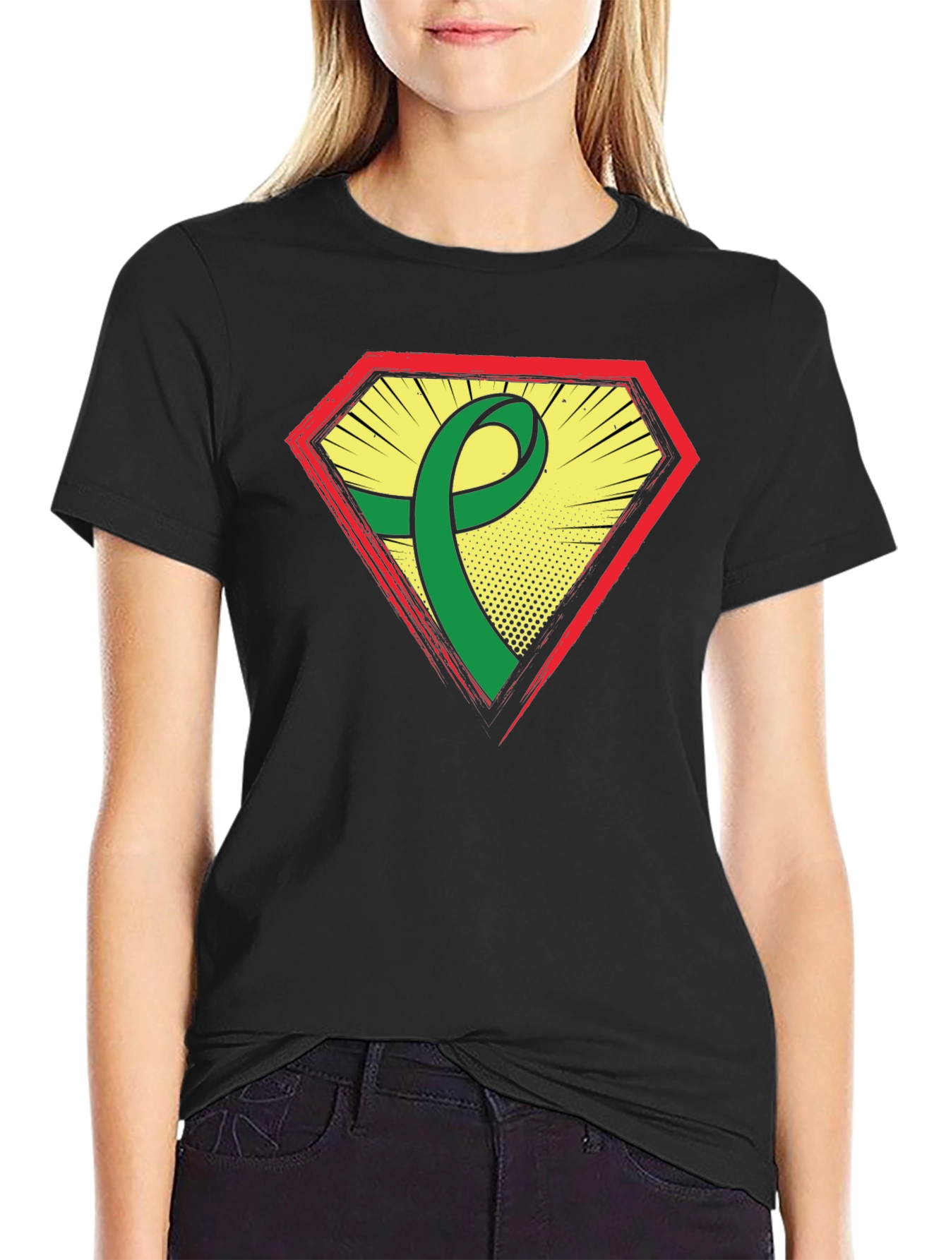 Green Ribbon Superhero T-Shirt