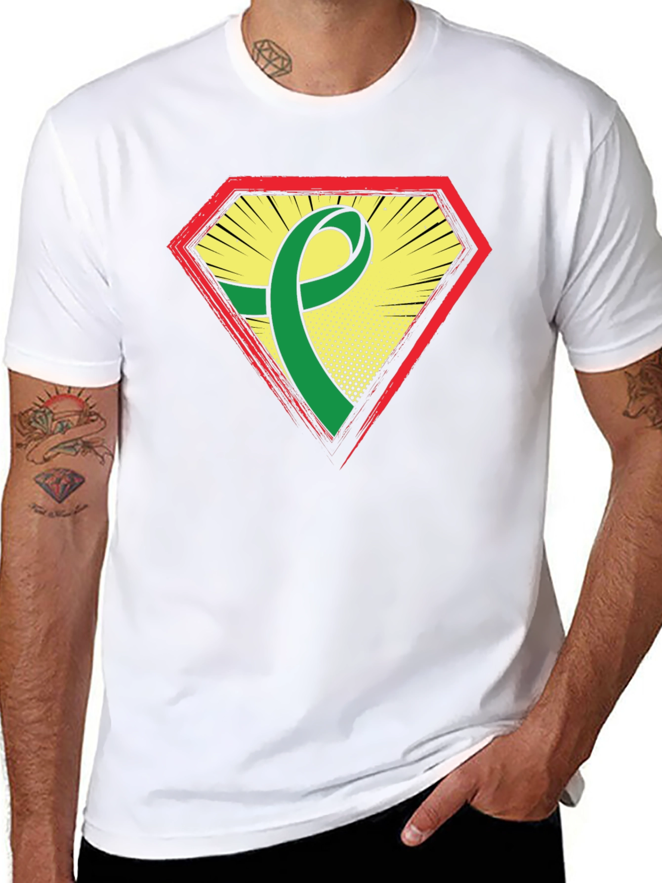 Green Ribbon Superhero T-Shirt