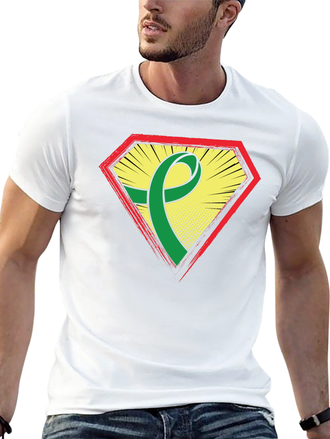 Green Ribbon Superhero T-Shirt