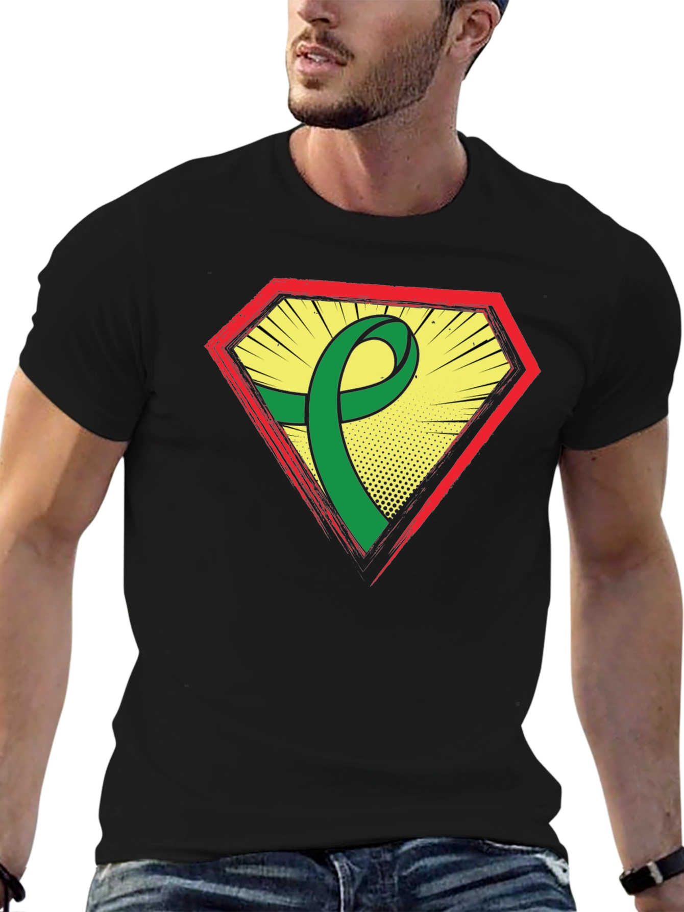 Green Ribbon Superhero T-Shirt