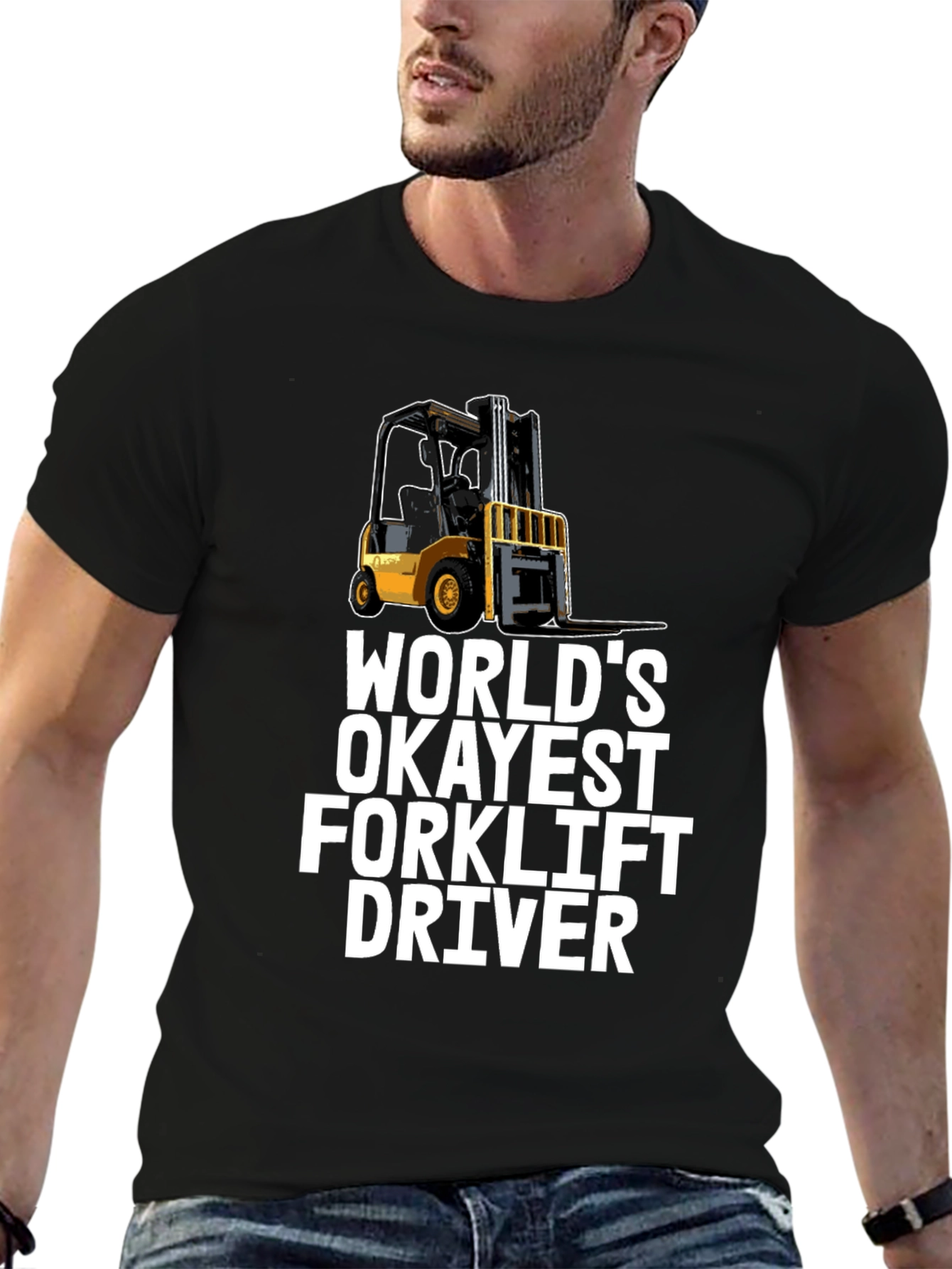 Worlds Okayest Forklift Driver T-Shirt