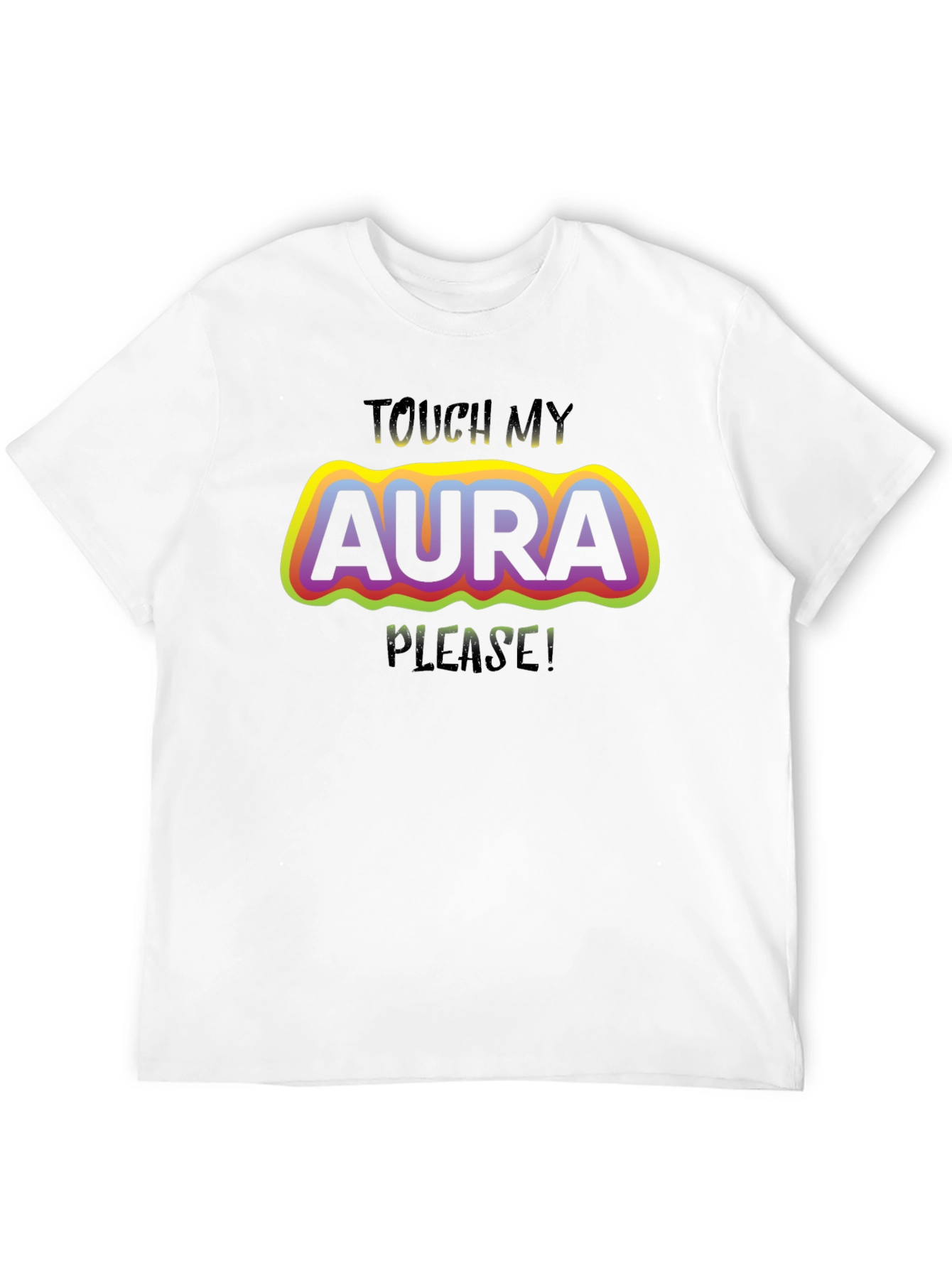 Touch My Aura Graphic Tee - Trendy Comfort