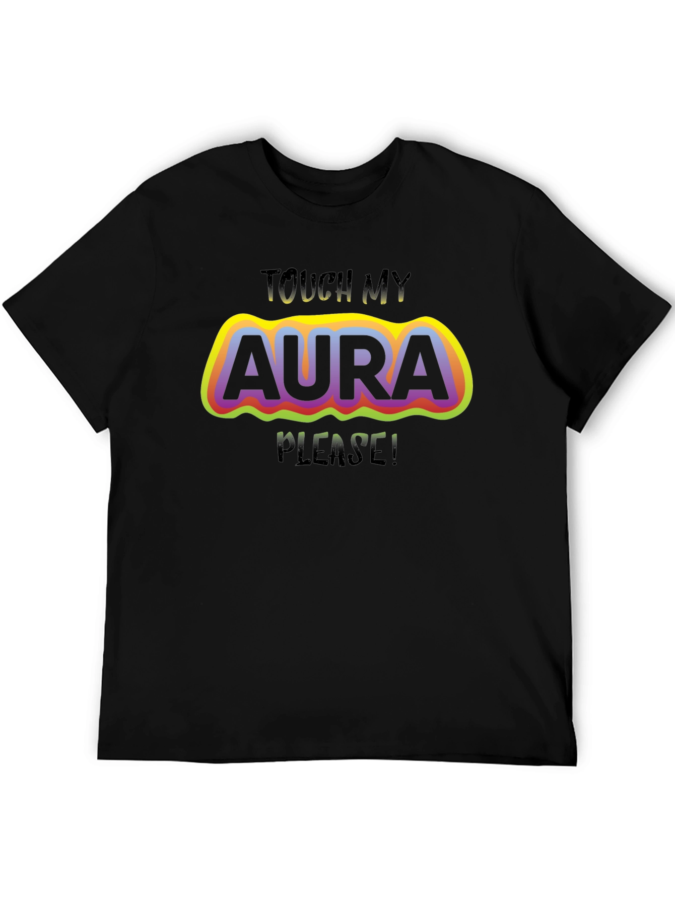 Touch My Aura Graphic Tee - Trendy Comfort