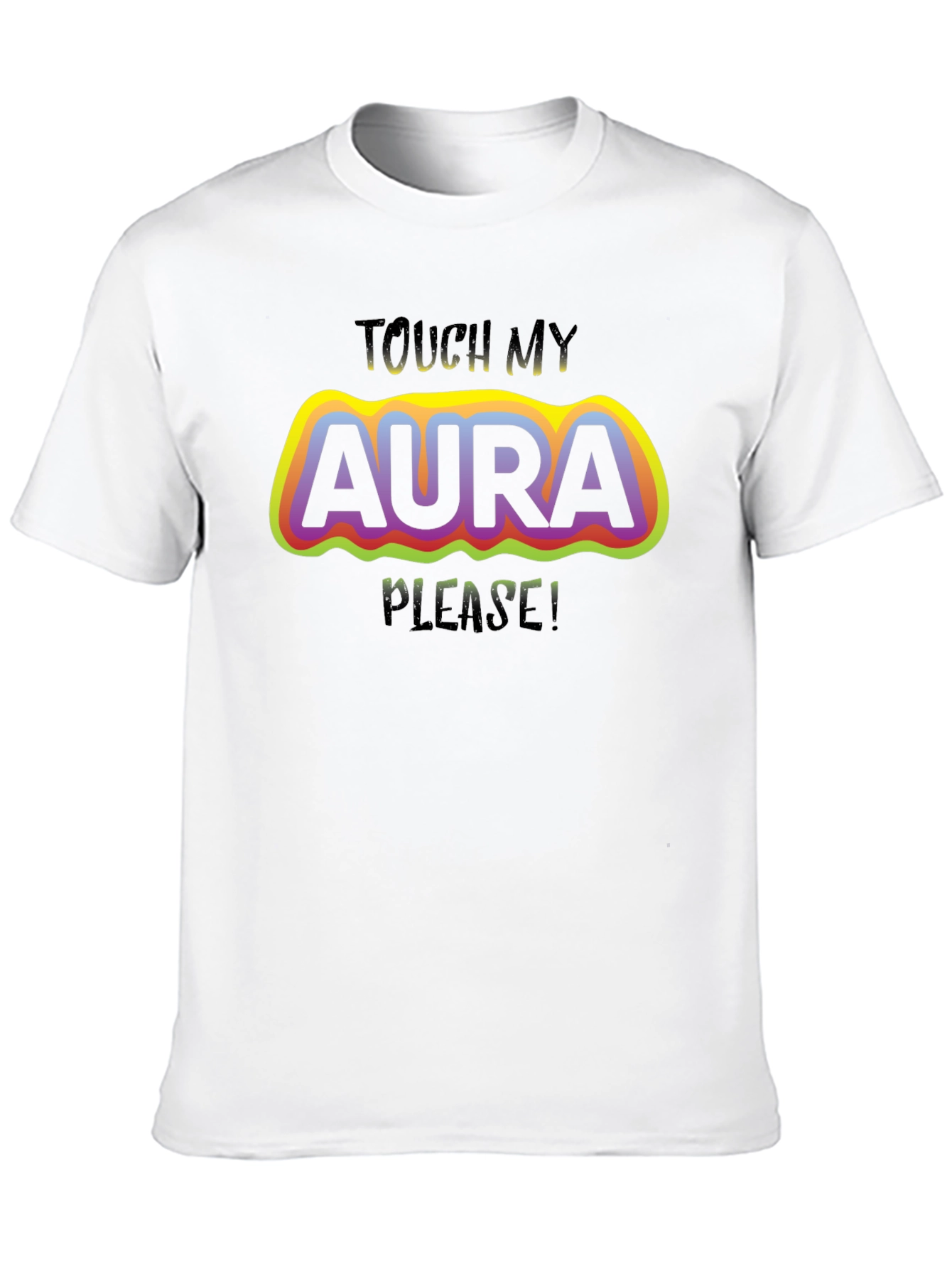 Touch My Aura Graphic Tee - Trendy Comfort