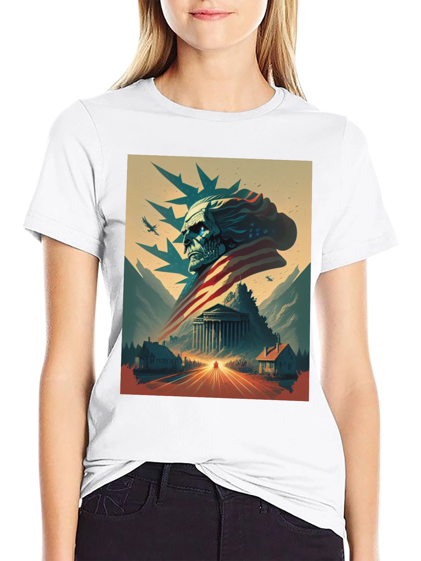 American Patriot Graphic Tee - Black
