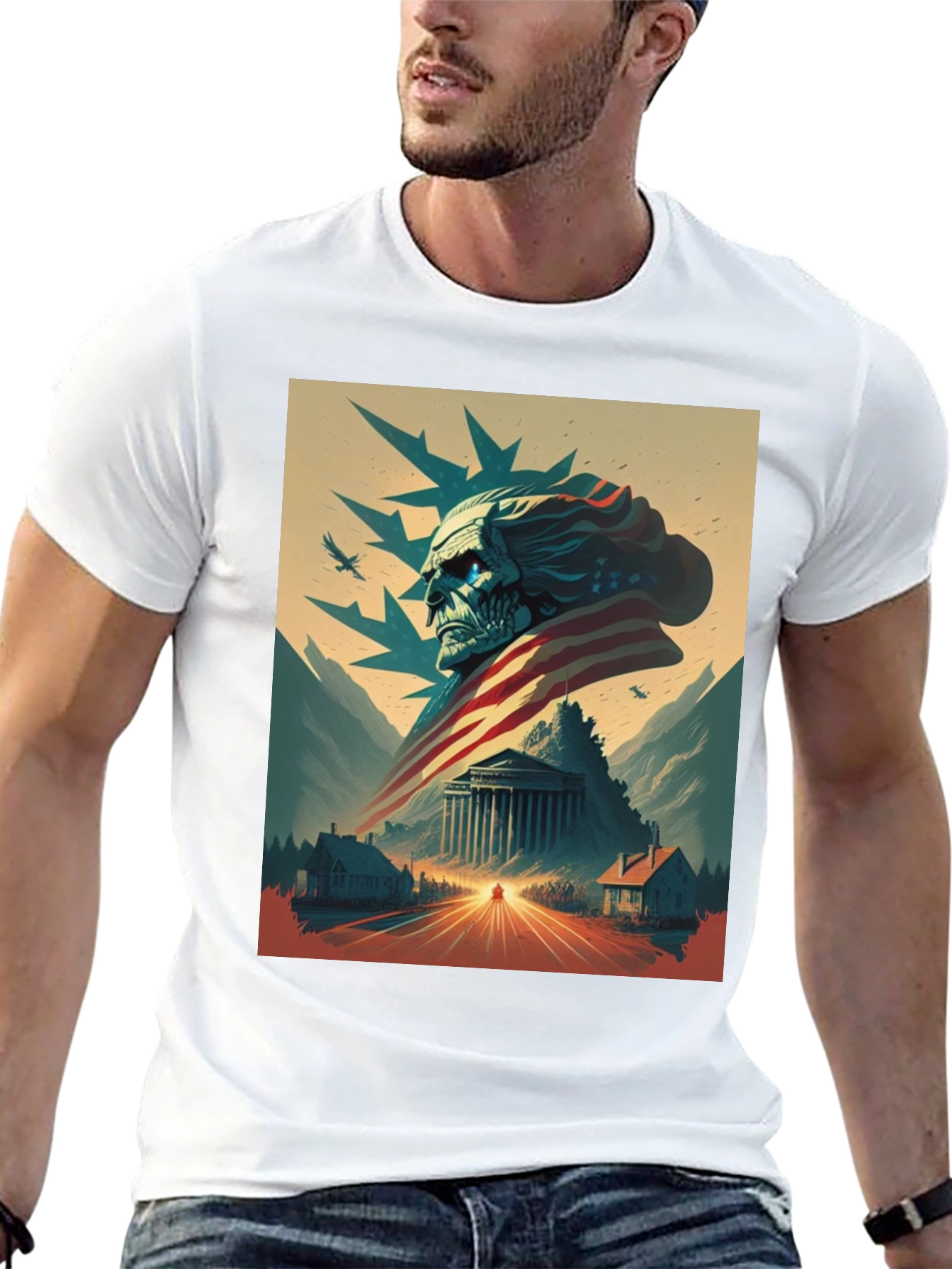 American Patriot Graphic Tee - Black