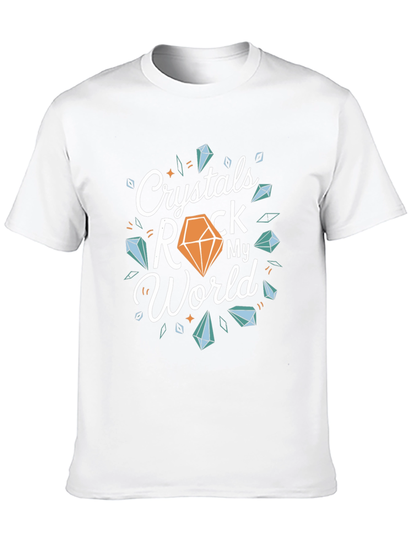 Crystals Rock My World Black T-Shirt