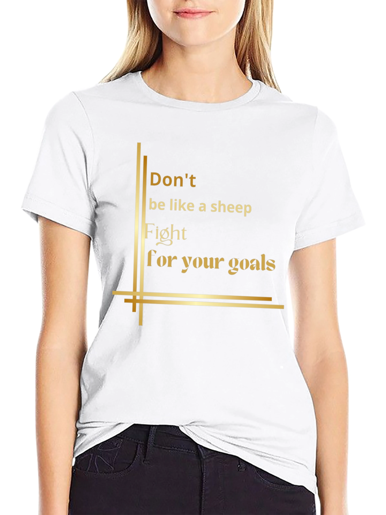 Inspirational Graphic Tee - Fight For Your Goals
