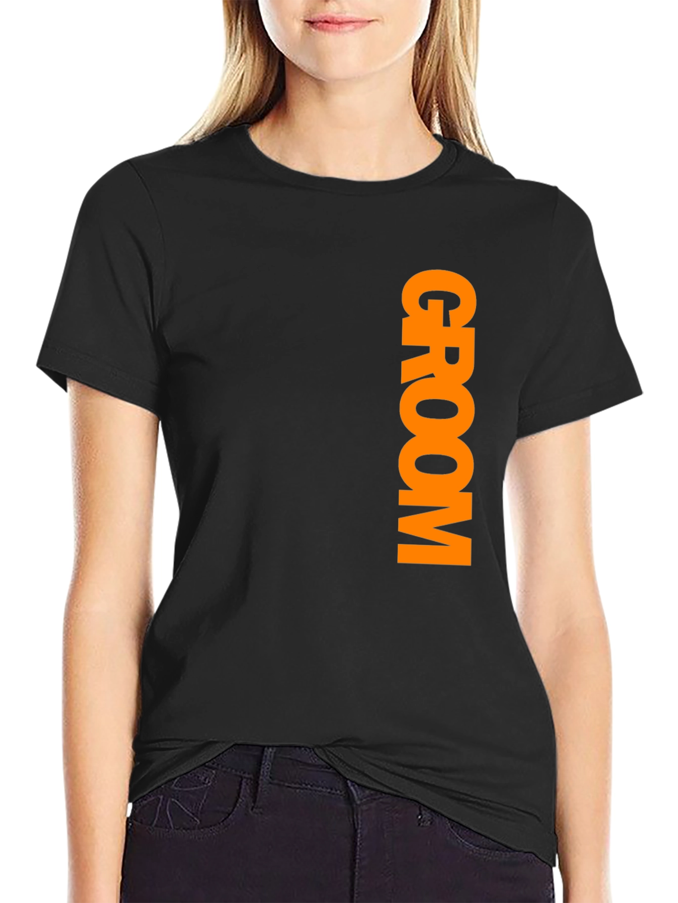 Groom Crew Tee - Black Cotton Wedding Party Shirt