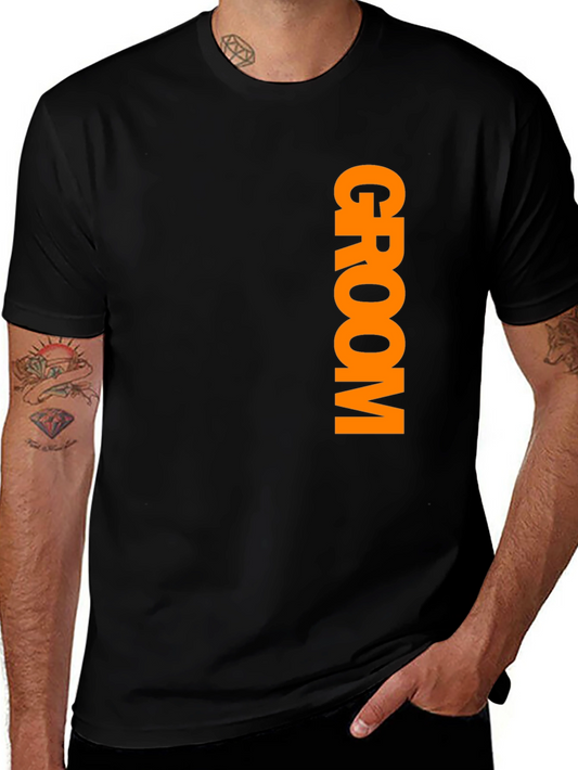 Groom Crew Tee - Black Cotton Wedding Party Shirt