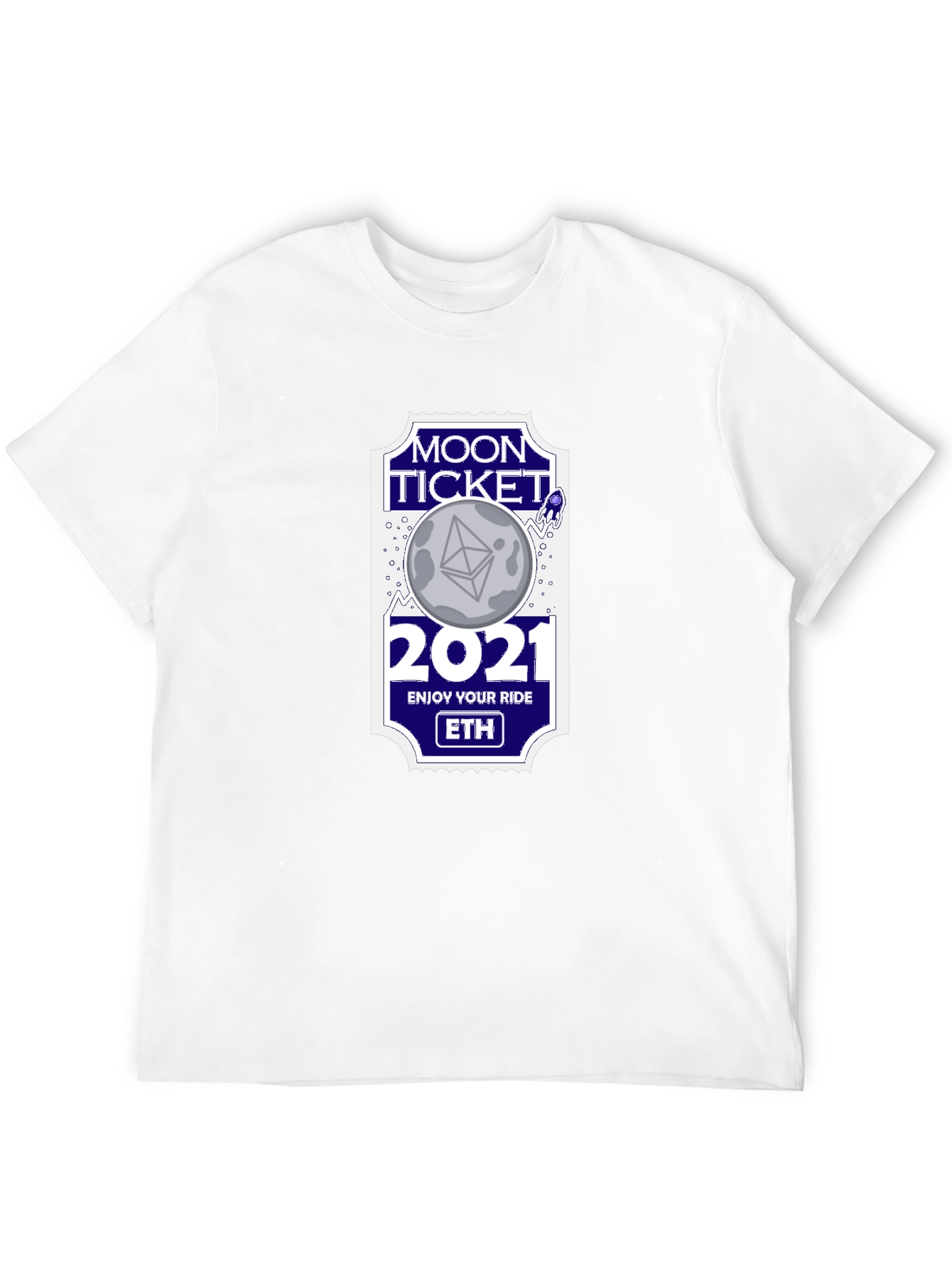 Moon Ticket 2021 ETH T-Shirt - Enjoy Your Ride!