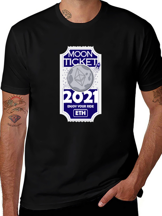 Moon Ticket 2021 ETH T-Shirt - Enjoy Your Ride!