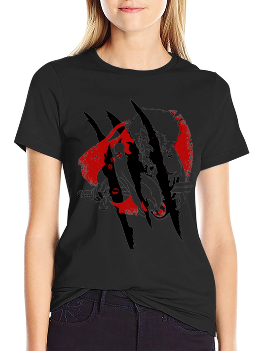 Black Graphic Tee - Vampire Hunter Design