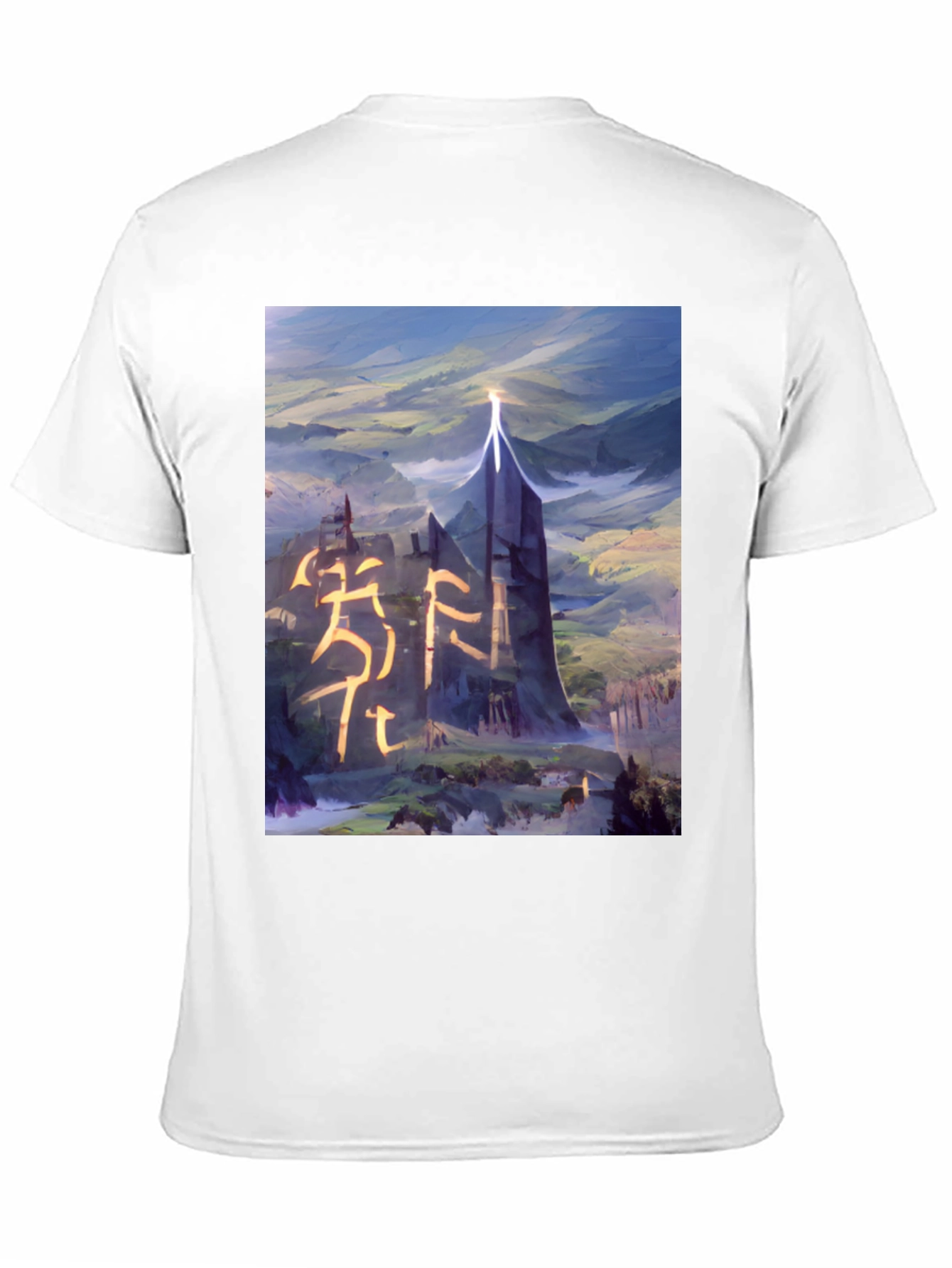 Fantasy Landscape Graphic Tee - Black T-Shirt