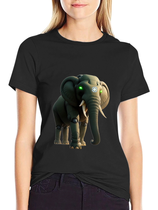 Robotic Elephant Graphic T-Shirt