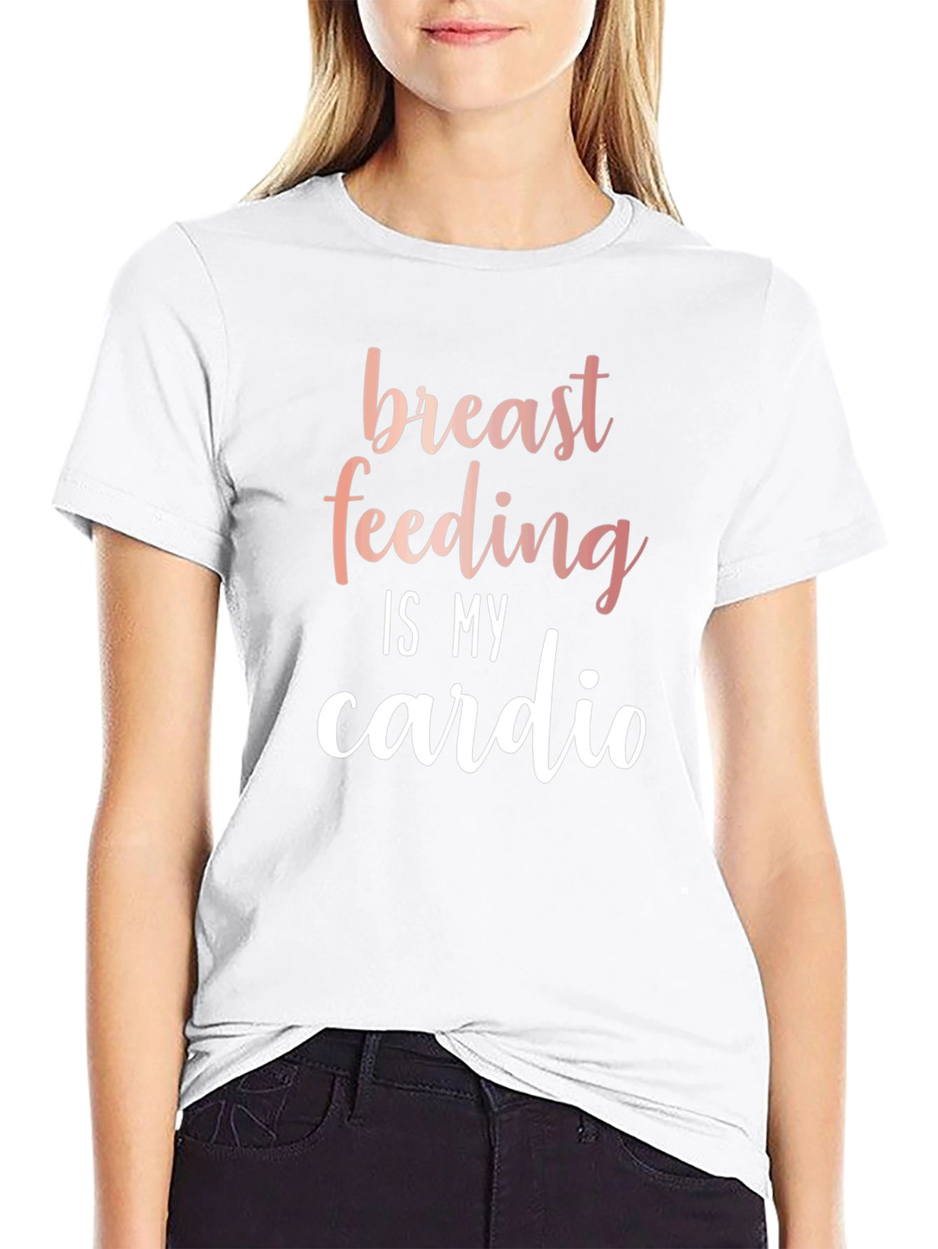 Breastfeeding is My Cardio Black T-Shirt